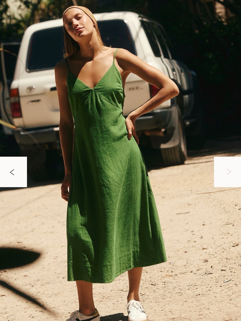 Free People Emmers Linen Midi Dress
